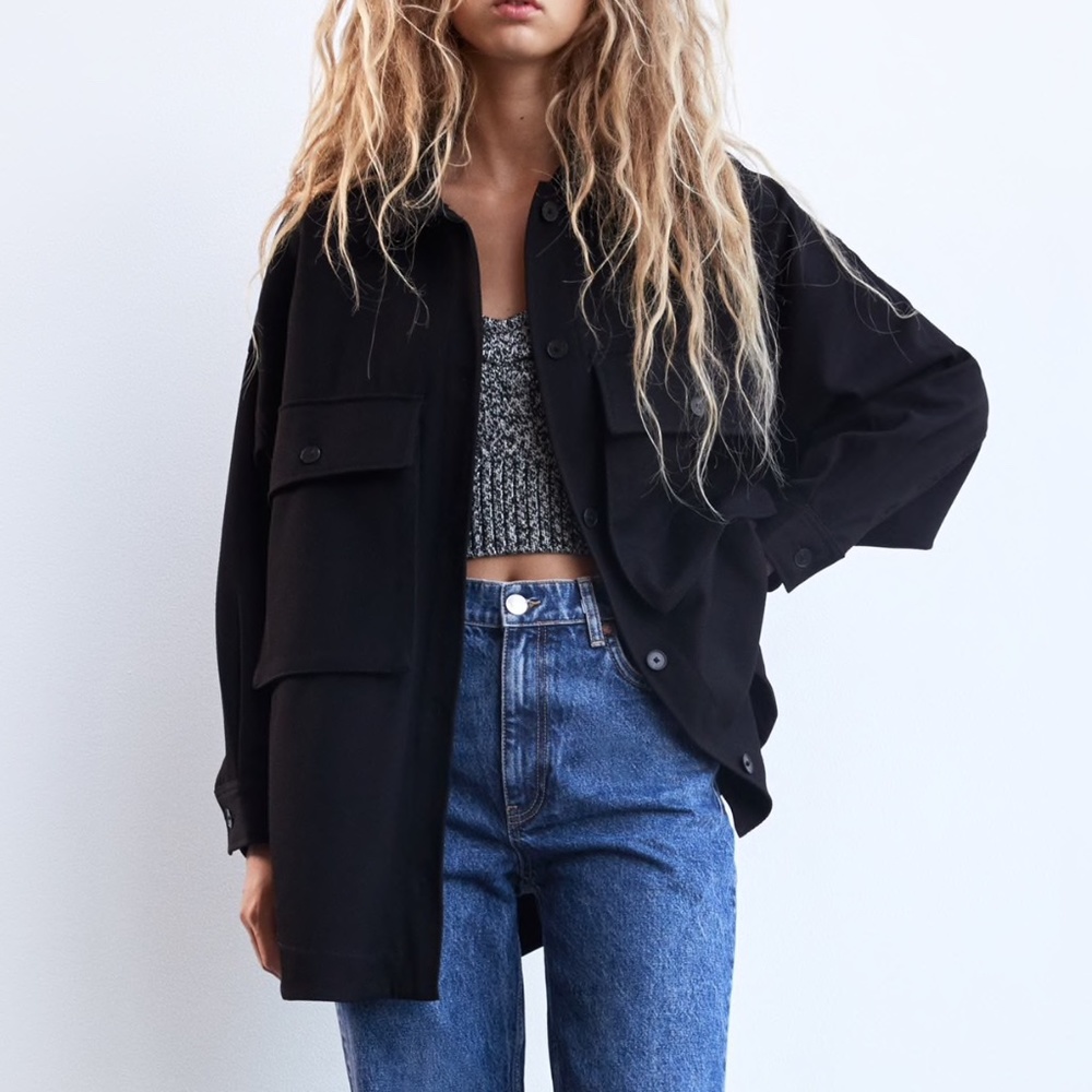 Zara Pocket Overshirt NWOT